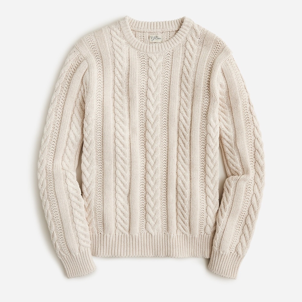 J. Crew Heritage Cotton Cable-Knit Sweater
